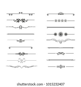 dividers and border, vector illustration