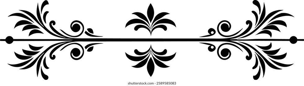 Dividers Borders element black color