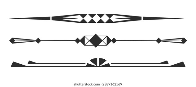Dividers collection in art deco style
