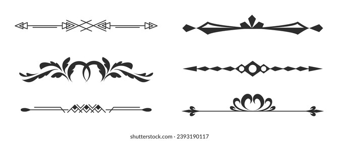 Dividers collection in art deco style