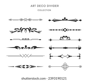 Dividers collection in art deco style