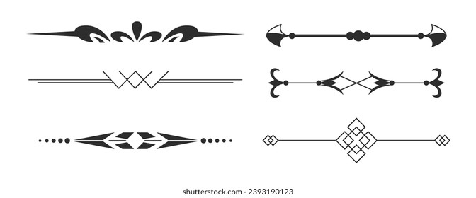 Dividers collection in art deco style