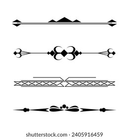 Dividers collection in art deco style	