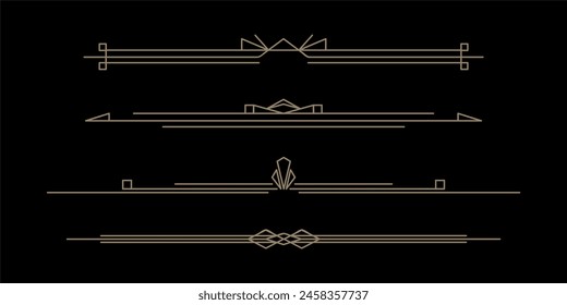 Dividers collection in art deco style