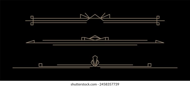 Dividers collection in art deco style