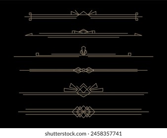 Dividers collection in art deco style
