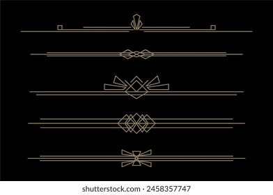 Dividers collection in art deco style