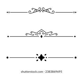 Dividers collection in calligraphic style
