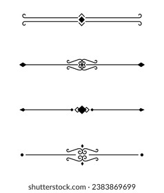 Dividers collection in calligraphic style