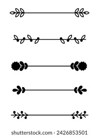 Dividers collection with floral elements