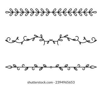 Dividers collection with floral ornaments
