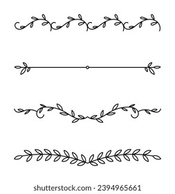 Dividers collection with floral ornaments