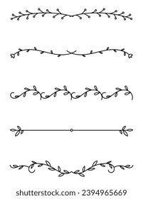 Dividers collection with floral ornaments