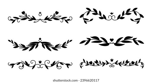 Dividers collection with floral ornaments