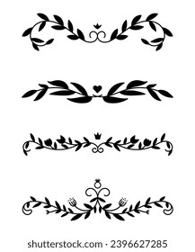 Dividers collection with floral ornaments