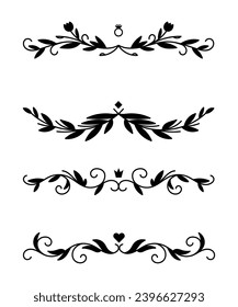 Dividers collection with floral ornaments