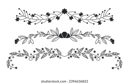 Dividers collection with floral ornaments