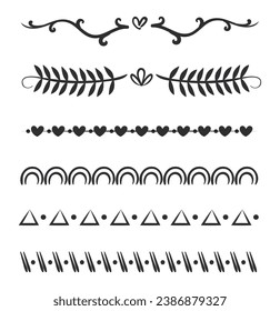 Dividers collection in hand drawn style