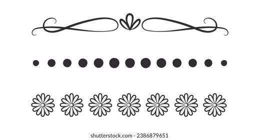 Dividers collection in hand drawn style