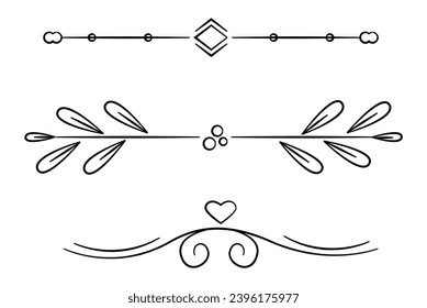 Dividers collection in hand drawn style