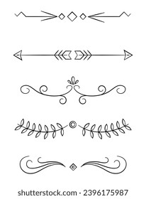 Dividers collection in hand drawn style
