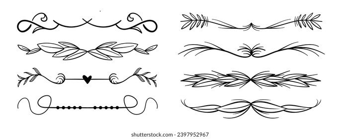 Dividers collection in hand drawn style	
