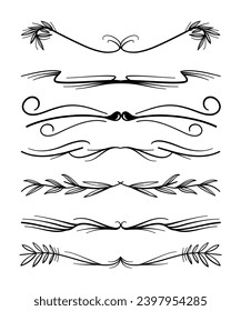 Dividers collection in hand drawn style	
