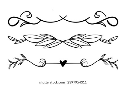 Dividers collection in hand drawn style	
