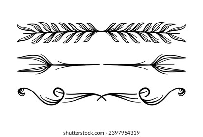 Dividers collection in hand drawn style	
