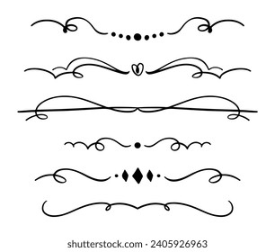 Dividers collection in hand drawn style	