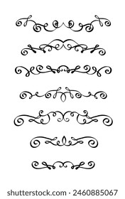 Dividers collection in hand drawn style