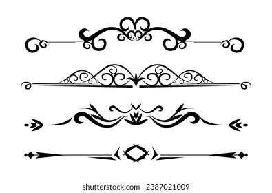 Dividers collection in vintage style