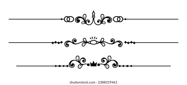 Dividers collection in vintage style