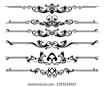 Dividers collection in vintage style