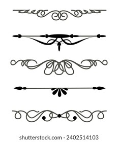 Dividers collection in vintage style	