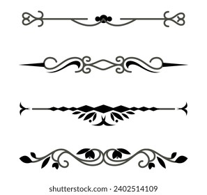 Dividers collection in vintage style	