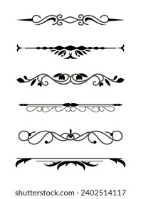 Dividers collection in vintage style	