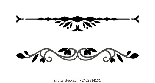 Dividers collection in vintage style	