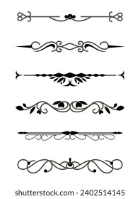 Dividers collection in vintage style	