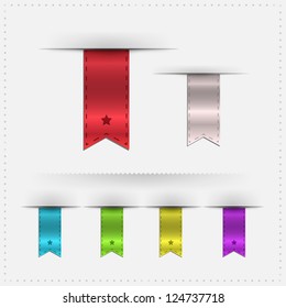 Dividers And Color Ribbons With Gradient Mesh, Vector Illustration