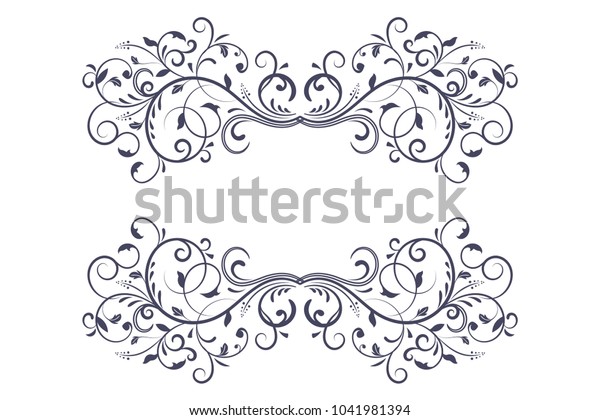 Dividers. Floral decorative ornaments. Vector\
illustration isolated on white\
background