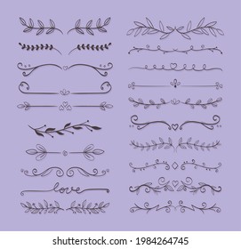 dividers flourish elegant decoration collection