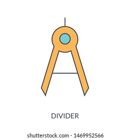 Dividers icon. Element of Education icon. Thin line icon