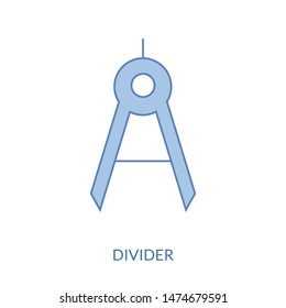 Dividers icon. Element of Education icon. Thin line icon
