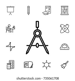 Dividers icon on the white background. set of education icons