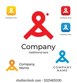 Dividers Modern Logo. Design and Construction. Building Business Identity Brand App Icon Symbol. Concept Set Template Vector