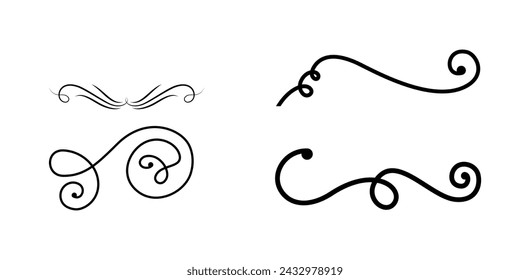 Dividers ornaments line style art