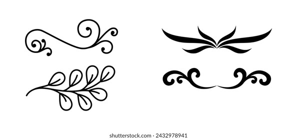 Dividers ornaments line style art