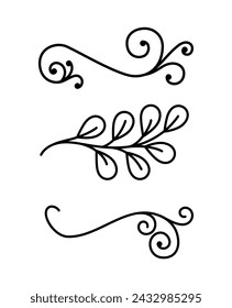 Dividers ornaments line style art