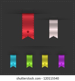Dividers And Ribbons With Gradient Mesh, Vector Illustration